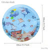 Ocean-Themed Cat Water Play Mat for Interactive Fun