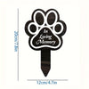 Wooden Pet Memorial Garden Stake with Paw Print