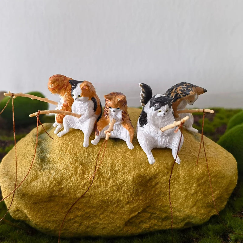 Décoration Aquarium Chat Pêcheur