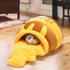 Panier pour chat style grotte douillet avec coussin amovible