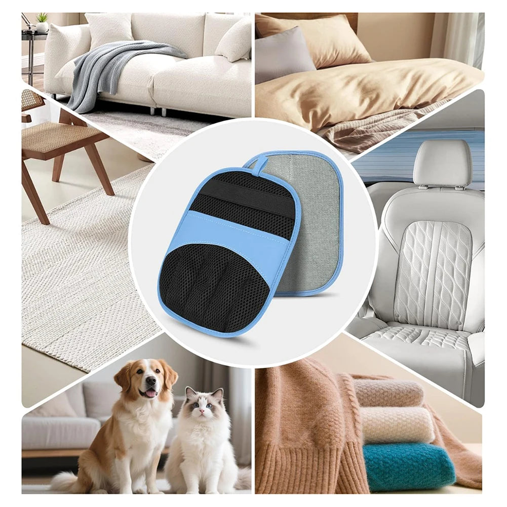Electrostatic Pet Hair Remover Gloves – Reusable Grooming Mitt for Cats & Dogs