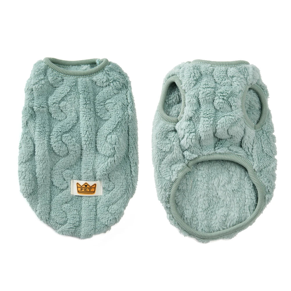 Cozy Fleece Dog Sweater for Small & Medium Breeds