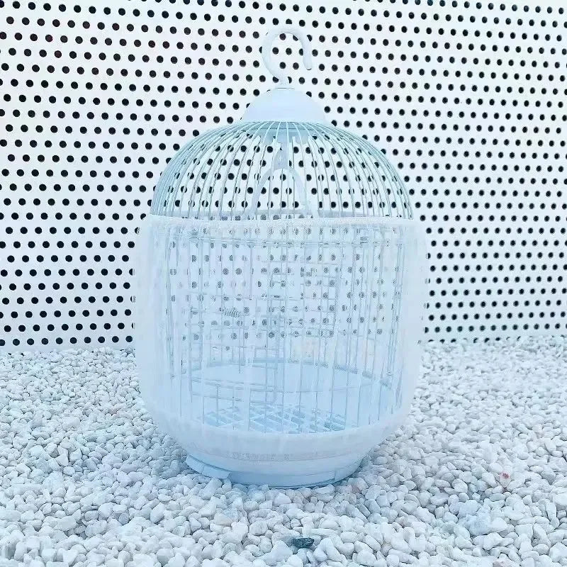 Stretchy Mesh Bird Cage Cover – Seed & Feather Catcher