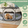 Foldable Small Pet Playpen with Cover for Indoor and Outdoor Use