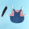 Costume lapin lapin en denim pour petits animaux avec oreilles et pattes en tissu