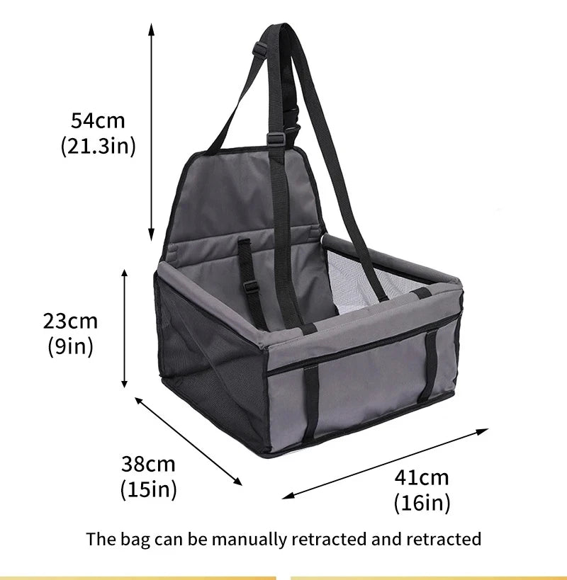 Siège Auto pour Animaux avec Pochette de Rangement