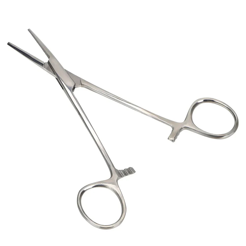 Stainless Steel Pet Grooming Tweezers with Curved Tip