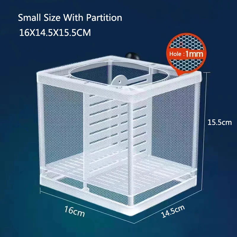 Aquarium Fish Breeding Isolation Box with Suction Cups