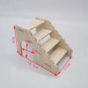 Light wood wooden multi-room maze playhouse for hamsters with various sized tunnels and openings