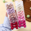 Cute Solid Ribbon Hair Bow Clips (Set of 10)