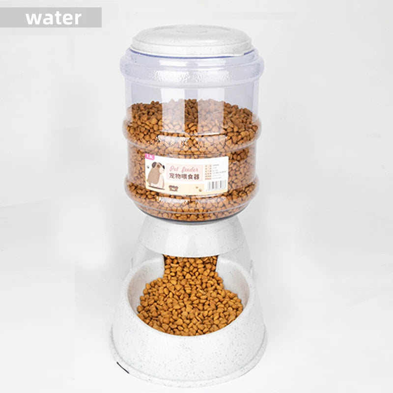 Gamelle Double Compartiment avec Distributeur d'Eau pour Animaux