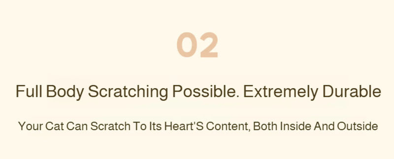 بيت قطط مغلق شتوي مع فتحة شجرة ولوح خدش متعدد الطبقات