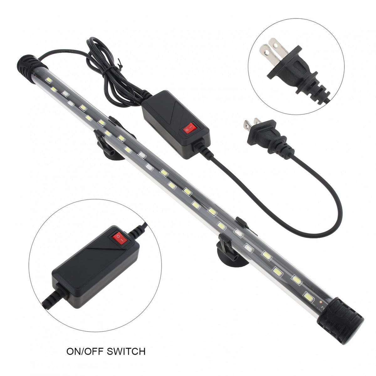 Submersible LED Aquarium Light with Blue and White Modes