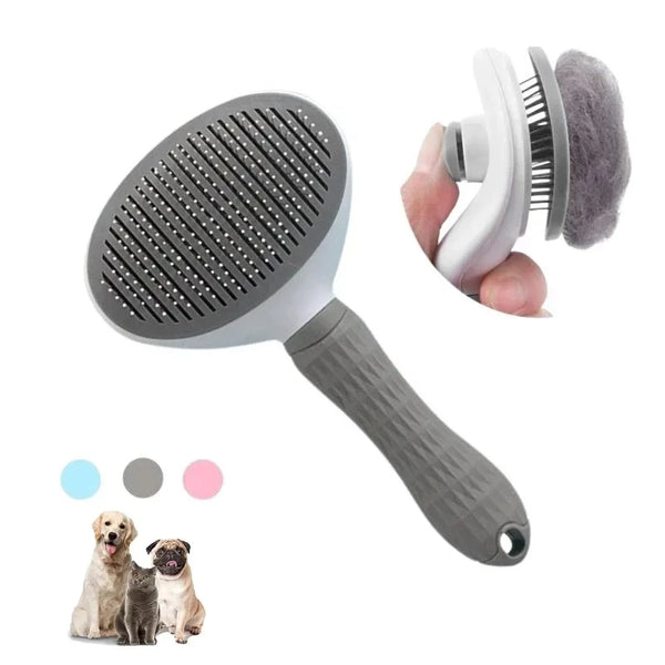 Cepillo de Aseo para Mascotas de Acero Inoxidable