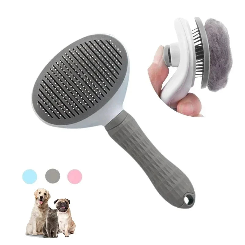 Cepillo de Aseo para Mascotas de Acero Inoxidable