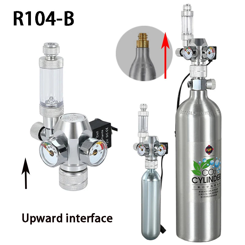 Digitaler CO2-Regulator für Aquarien mit Magnetventil und Blasenzähler