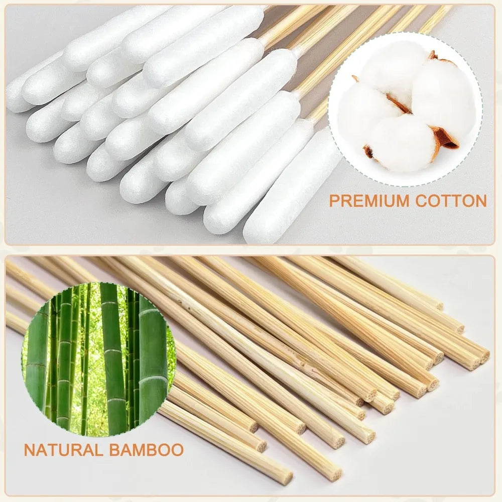 Extra-Long Double-Tipped Cotton Swabs for Pet Ear Care