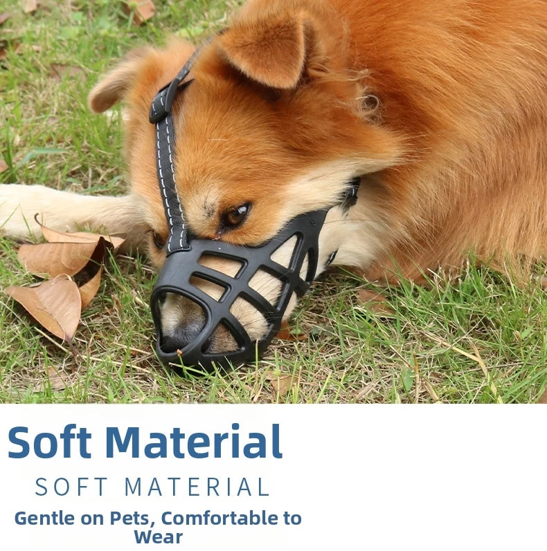 Breathable Basket Dog Muzzle with Adjustable Fit