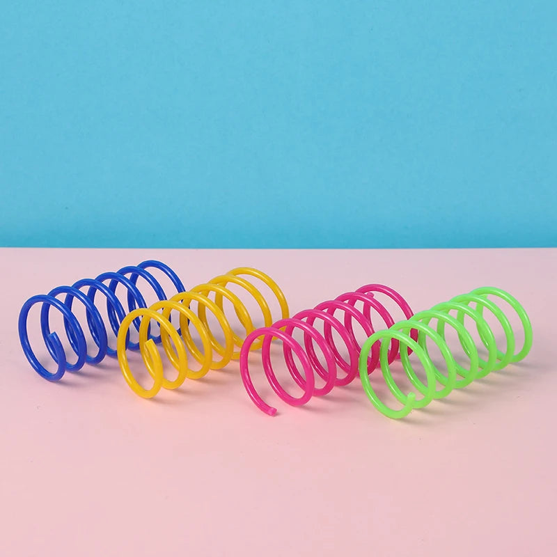 Jouets Ressort Colorés pour Chats - Ensemble de Jeu Rebondissant et Durable