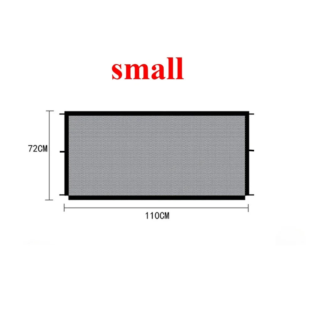 Foldable Mesh Pet Gate with Adhesive Hooks – No-Drilling Safety Barrier