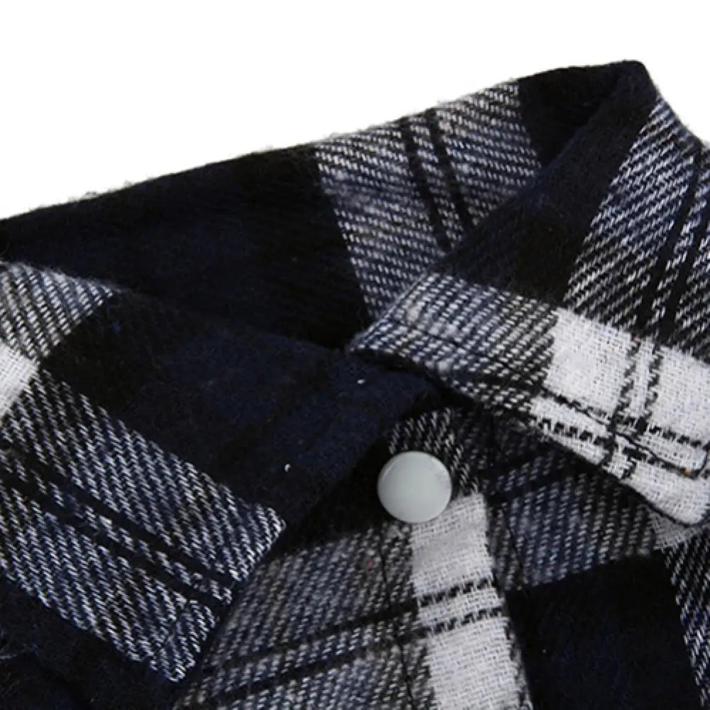 British Style Plaid Pet Shirt Jacket for Small Dogs and Kittens