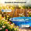 Solar Hanging Bird Bath Fountain with Glass Bowl