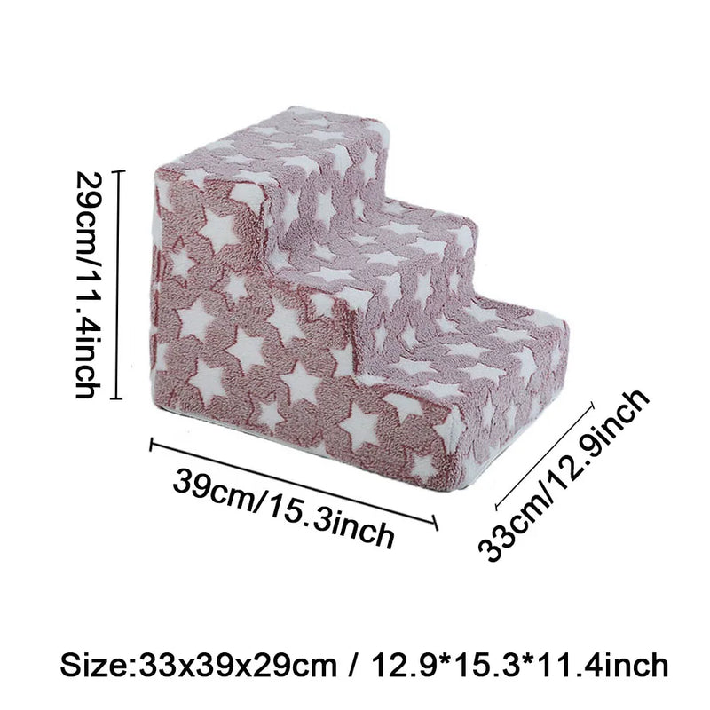 Detachable Pet Stairs with Soft Foam Steps