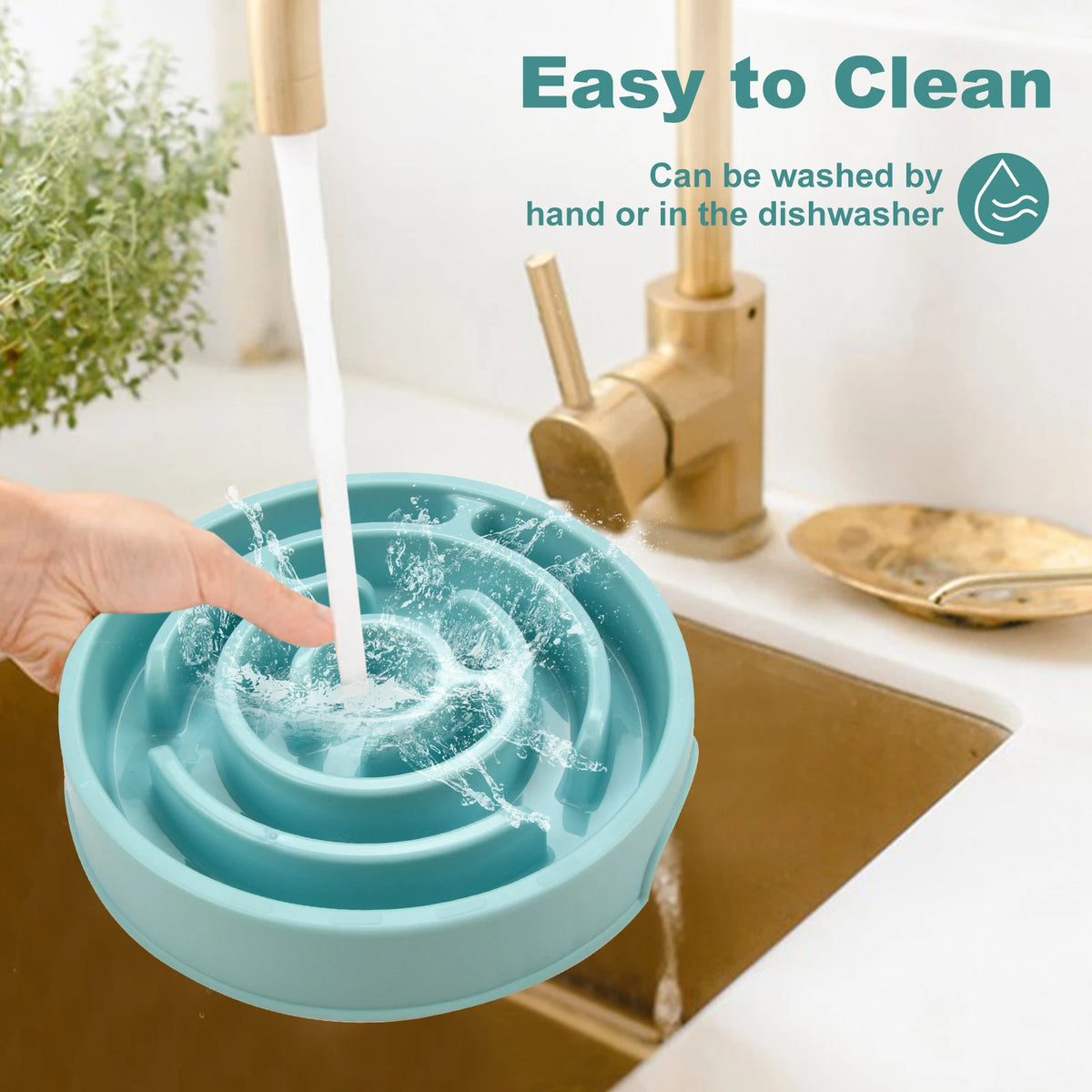 Anti-Gulping Maze Slow Feeder Dog Bowl with Non-Slip Base