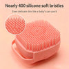 Silicone Pet Bath Massage Brush with Foam Dispenser