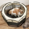 Foldable Octagonal Pet Playpen with Mesh Ventilation