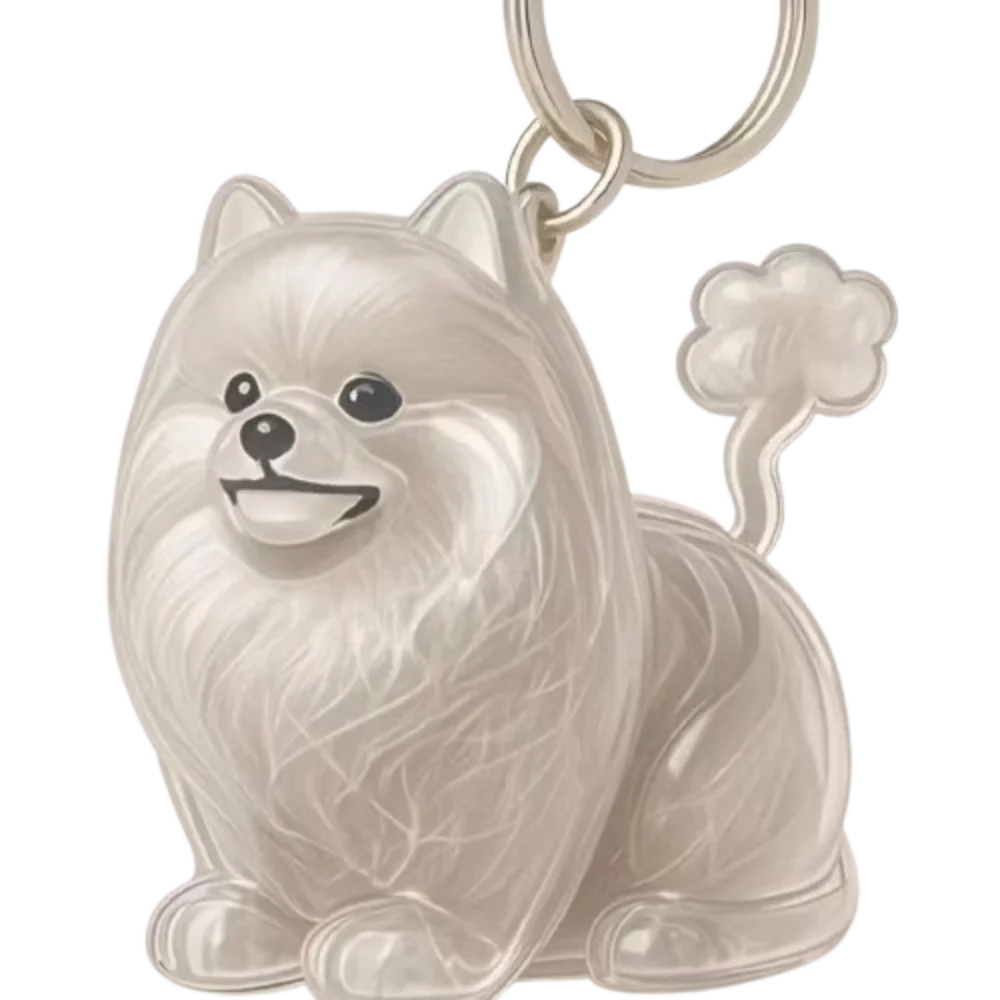 Pet Hair Storage Keychain – Transparent Dog & Cat Fur Keepsake Pendant