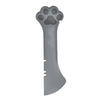 Gray silicone cat paw shaped can opener and food scoop with lid
