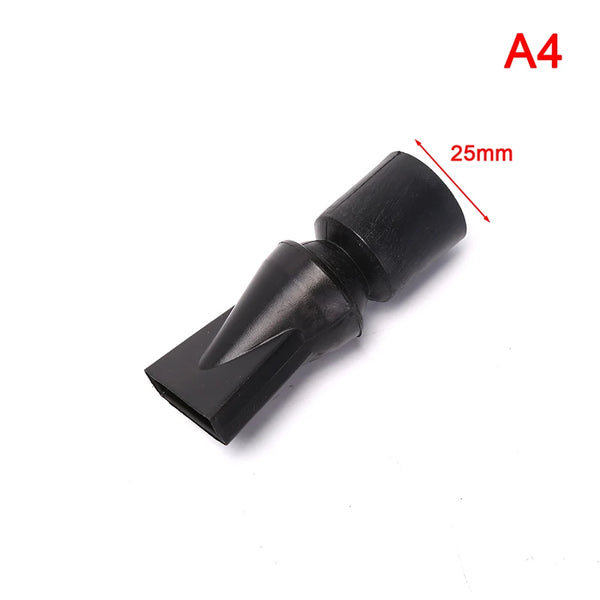 Black adjustable aquarium pump nozzle with a 25mm dimension marker.