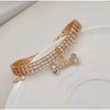 Crystal Rhinestone Dog Collar with Bone Pendant