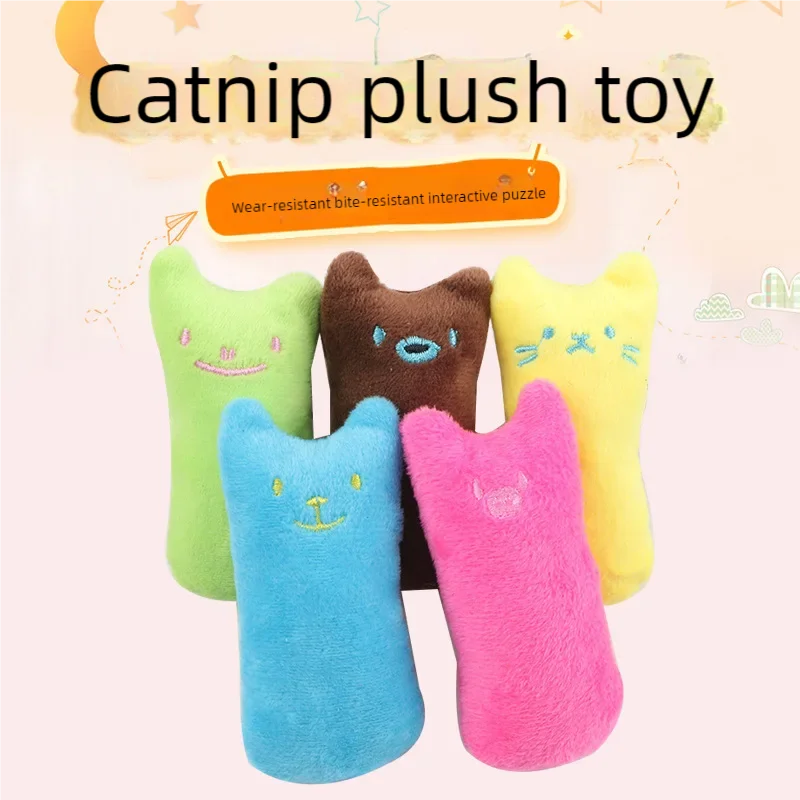 Eine Sammlung farbenfroher Katzenminze-Plüschtiere in verschiedenen Schattierungen, darunter grün, braun, gelb, blau und pink