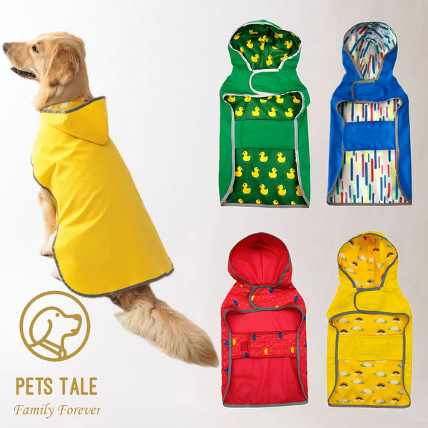Impermeable Amarillo para Perro de Doble Capa