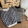 Knitted Cotton Dog Sweater with Letter Pattern