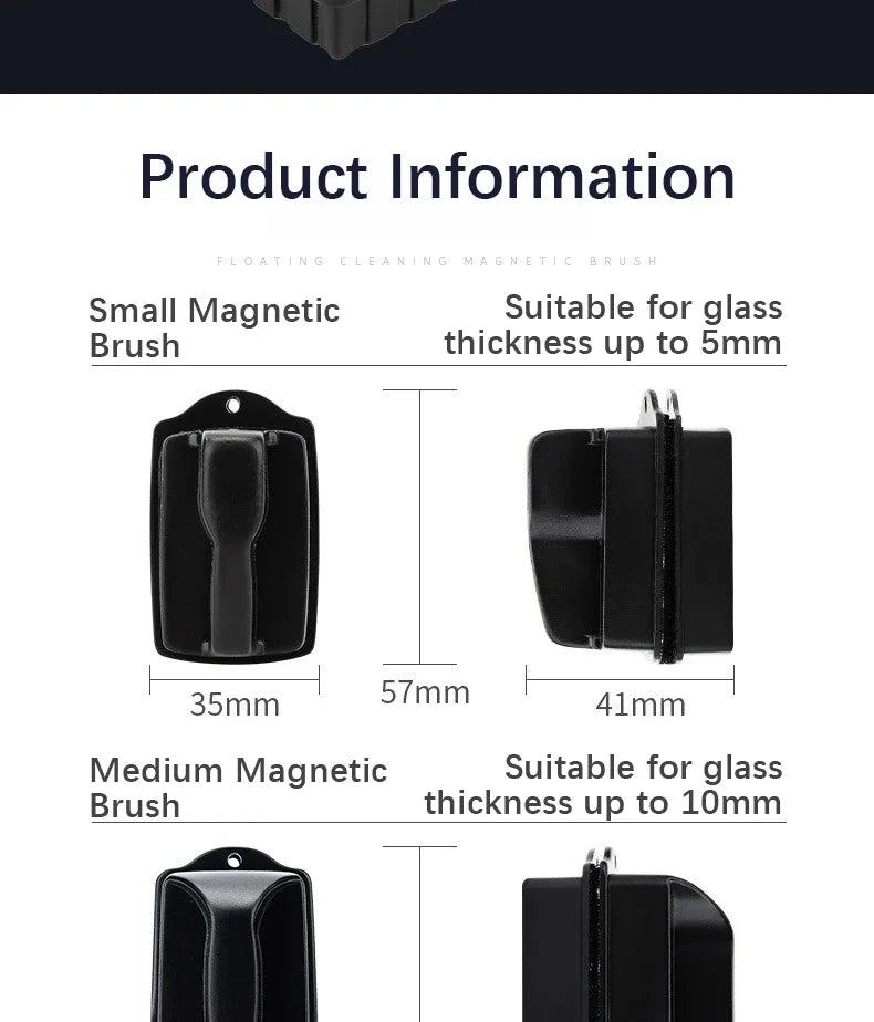 Double-Sided Magnetic Aquarium Glass Cleaner