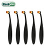 Five black pet tear stain remover brushes with orange tips for dogs and cats
