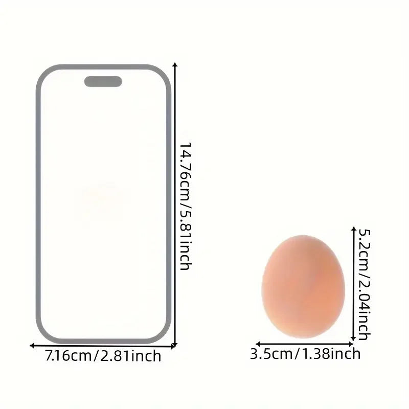 A single realistic plastic chicken egg with a light orange-pink color.
