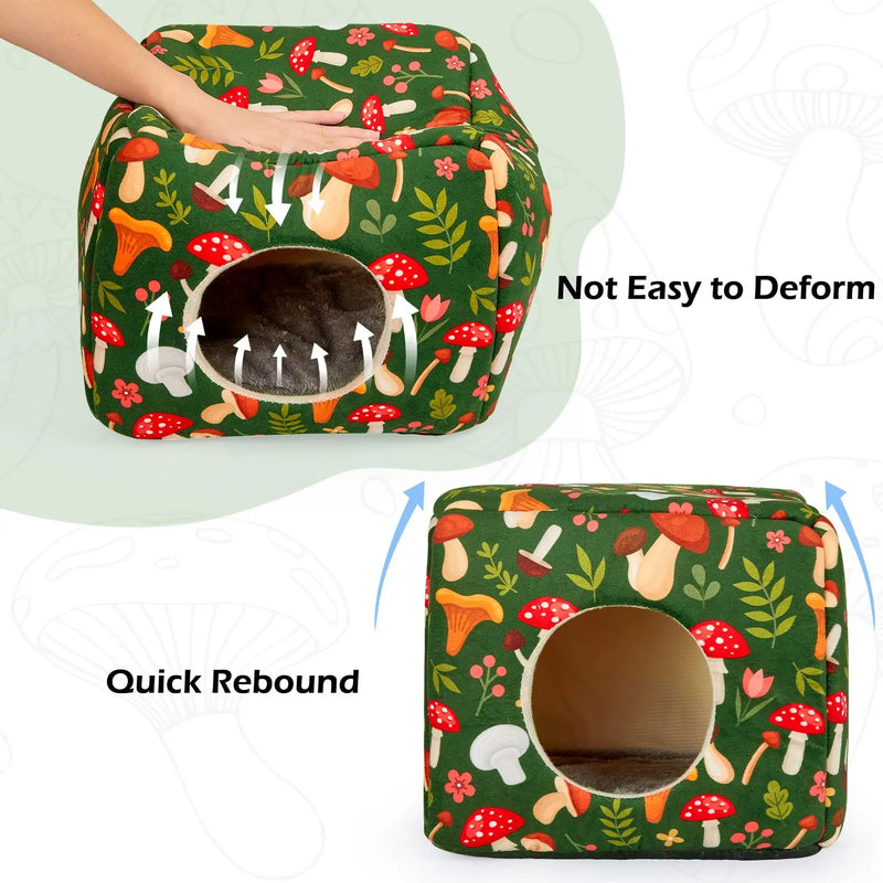 Lit-Tanière Doux et Lavable pour Petits Animaux