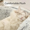 Winter Plush Round Cat Bed 2-in-1 Warm Cat House