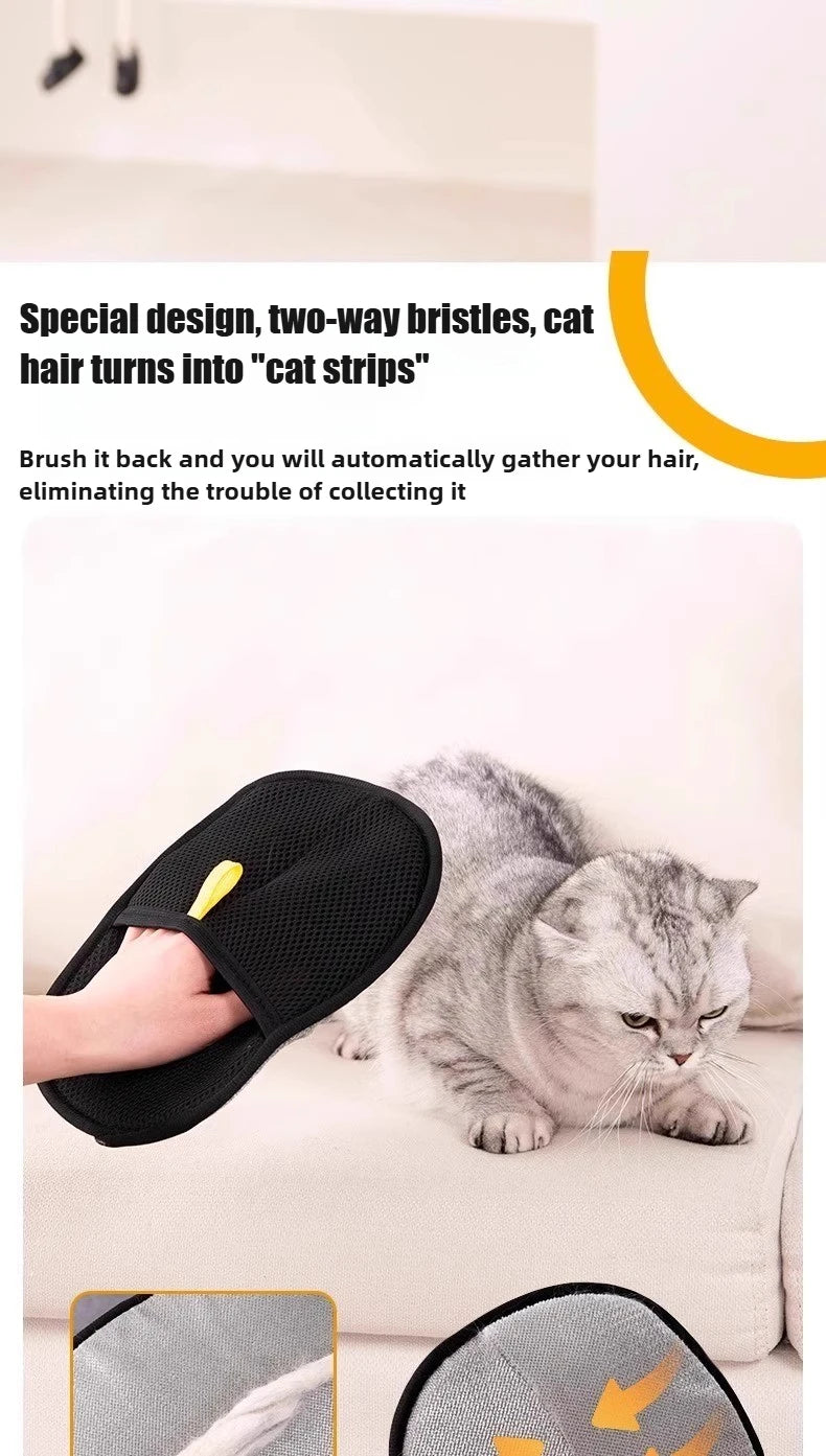 Pet Grooming Glove for Shedding Cats and Dogs