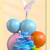 Interactive Cat Turntable Toy with Feather Wand and Rolling Ball