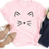 Women Kawaii Cats Print Summer Cartoon T Shirt