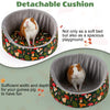 Cozy Fleece Hideout Bed for Small Pets with Removable Cushion