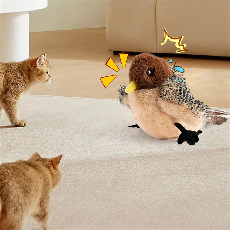 Jouet pour chat moineau télécommandé interactif