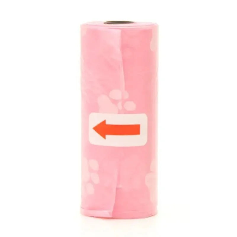 Disposable Dog Waste Bags with Bone-Shaped Dispenser and Leash Clip