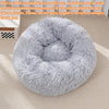 Lit pour animaux en peluche rayé et douillet