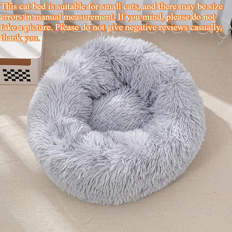 Lit pour animaux en peluche rayé et douillet